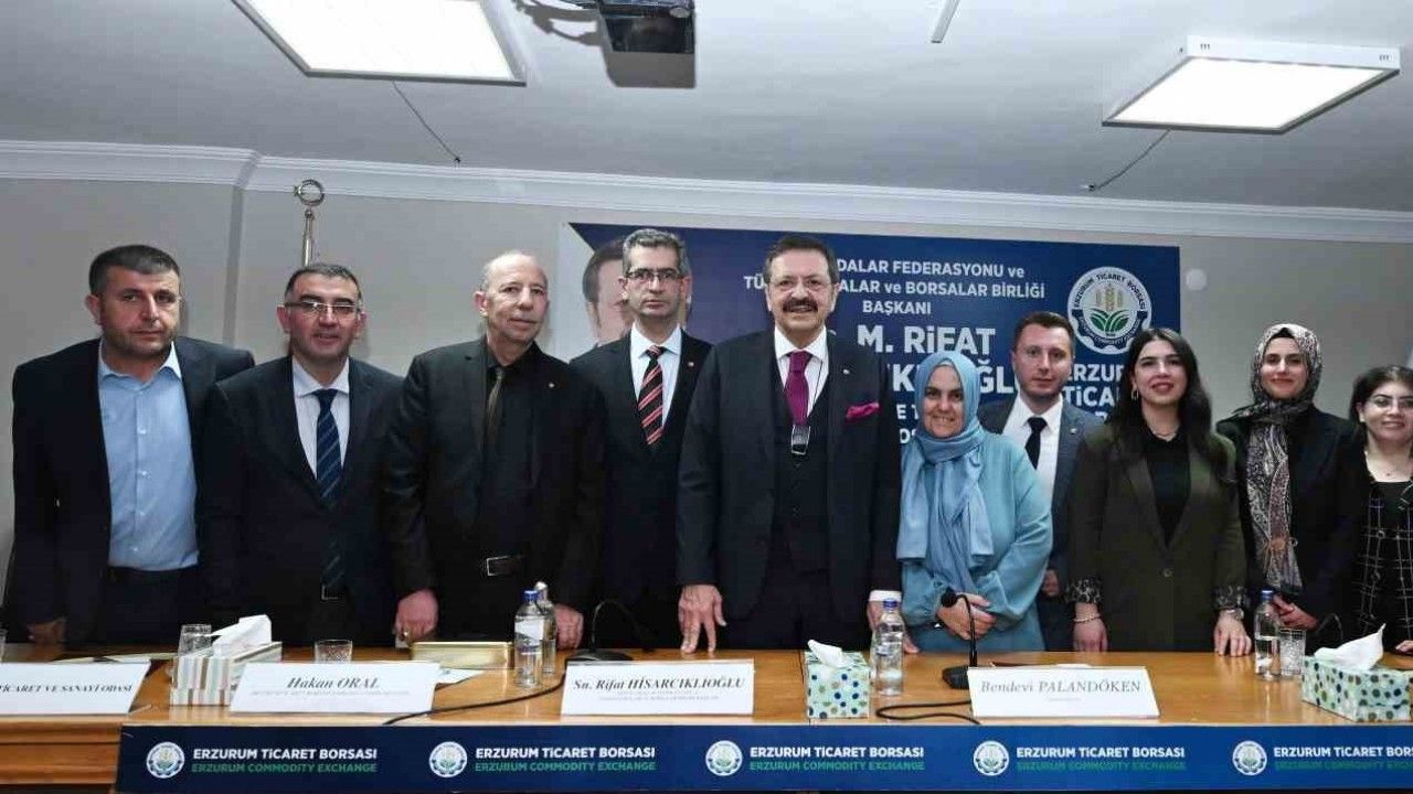 TOBB Başkanı Hisarcıklıoğlu’ndan Erzurum Ticaret Borsası’na ziyaret
