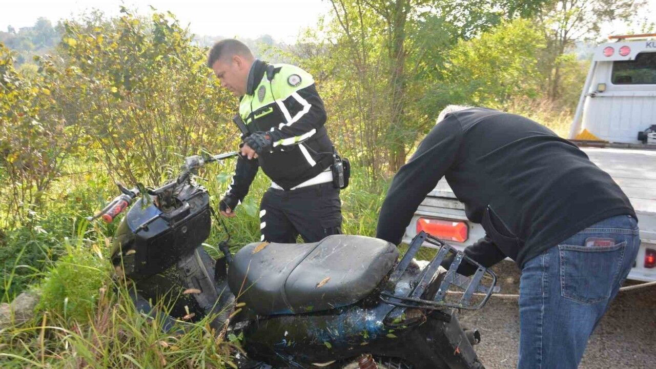 Ordu’da dere yatağında terk edilmiş motosiklet bulundu