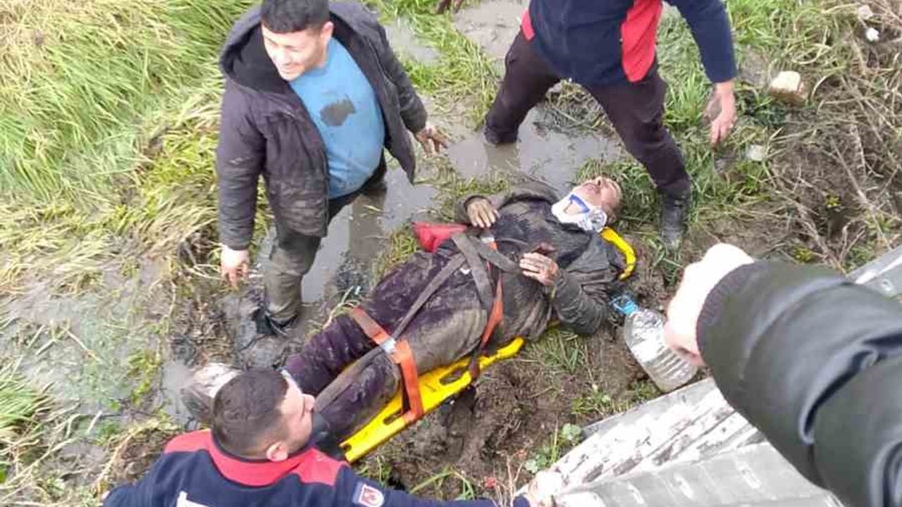 Dere yatağına düşen vatandaş kurtarıldı