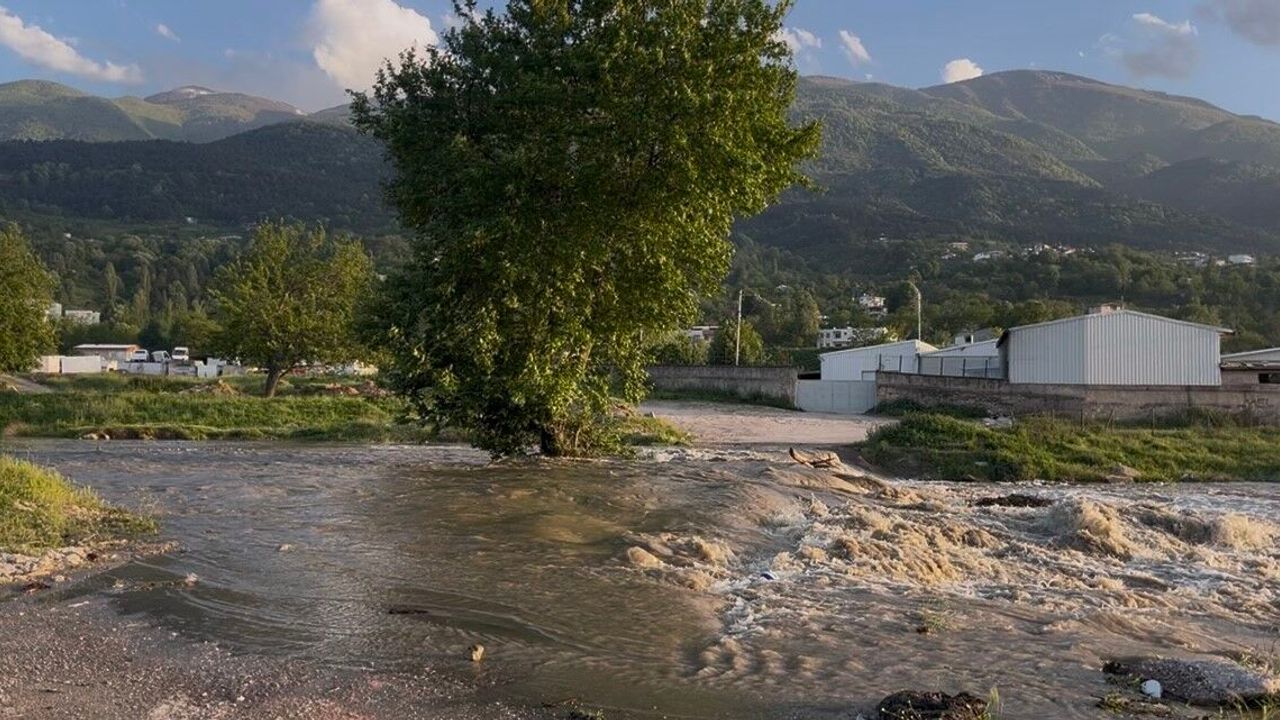 Dere yatağında su yükseldi, köprü çöktü: