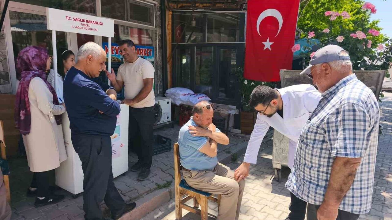 Çemişgezek'te vatandaşlara fiziksel sağlık taraması yapıldı