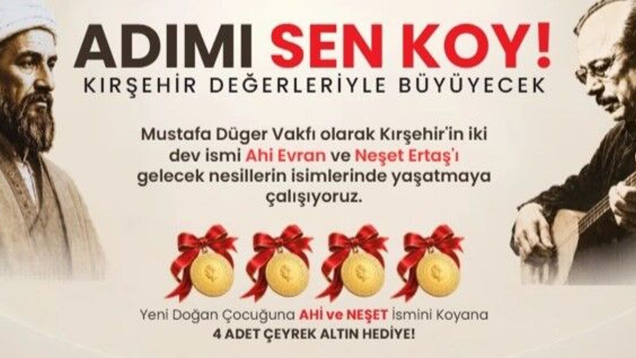 Çocuklarına bu isimleri verenlere 4 çeyrek altın