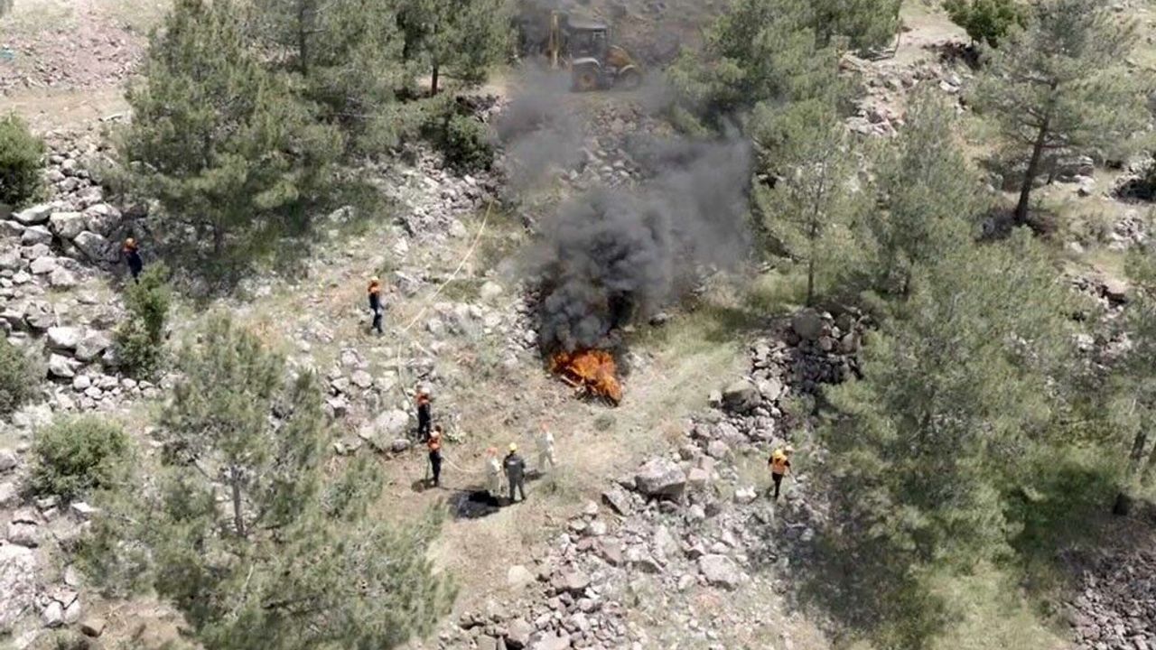 Kilis'te orman yangını müdahale tatbikatı yapıldı