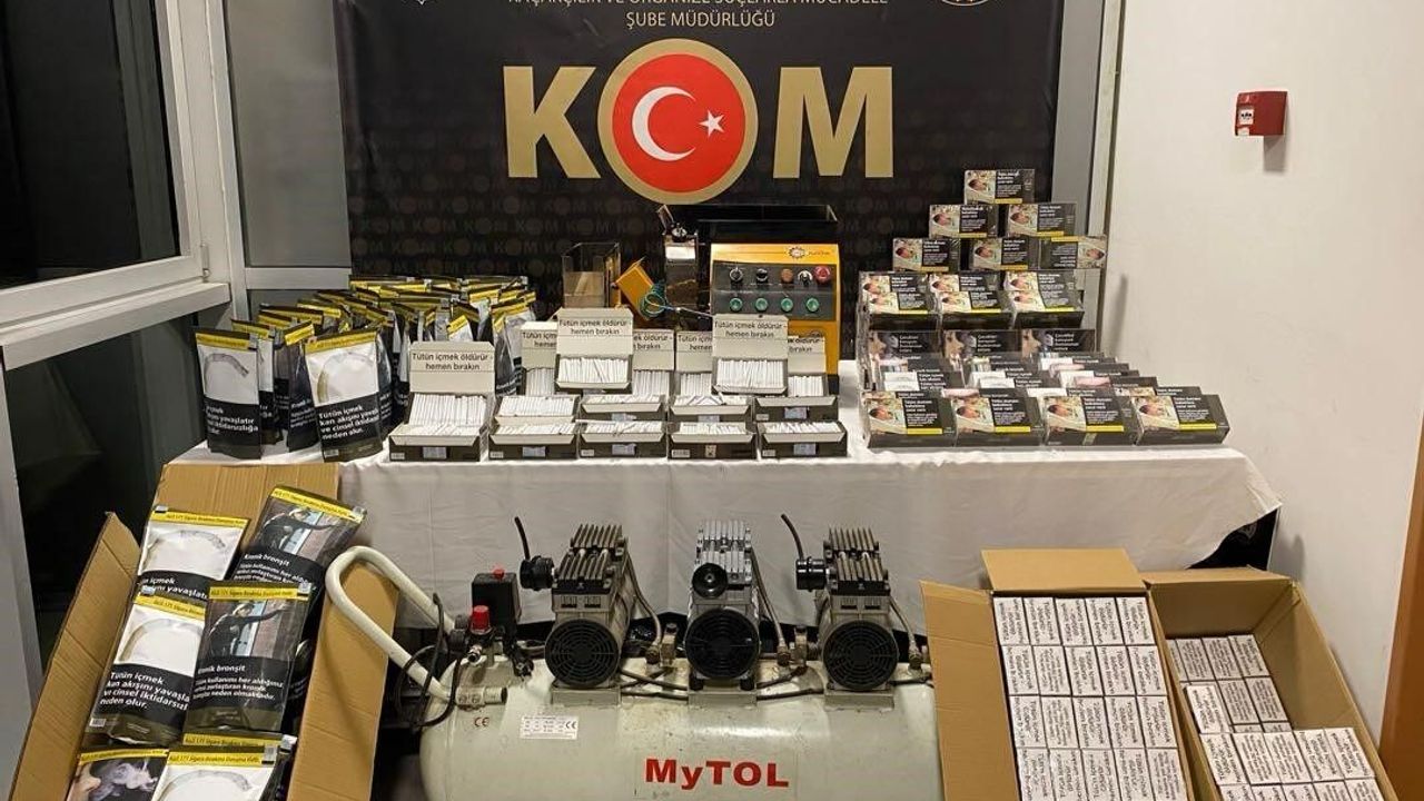 Kütahya'da kaçakçılığa darbe, binlerce makaron ve kaçak tele