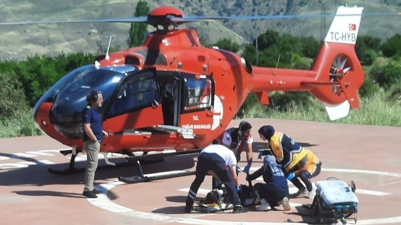 Malatya'da yaralanan vatandaş hava ambulansıyla hastaneye se
