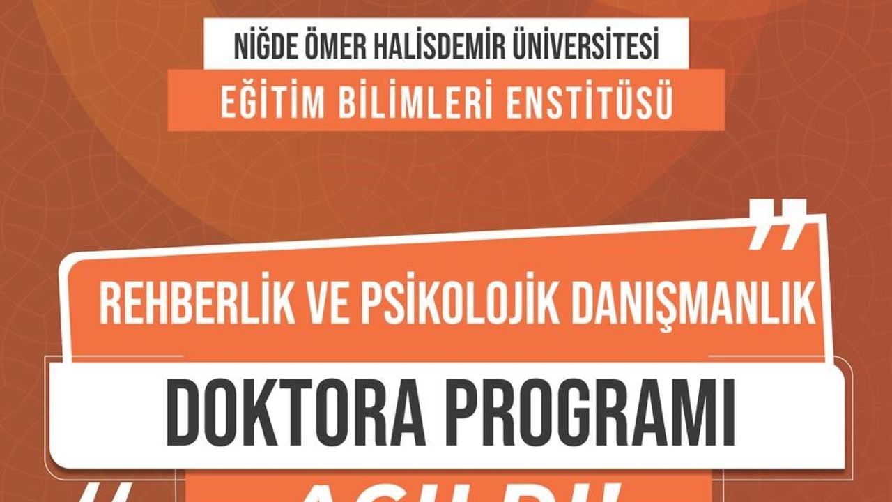 NÖHÜ'de Rehberlik ve Psikolojik Danışmanlık Doktor