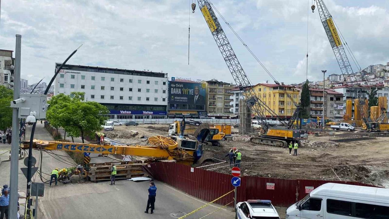 Ordu'da iş makinesi devrildi: 1 yaralı