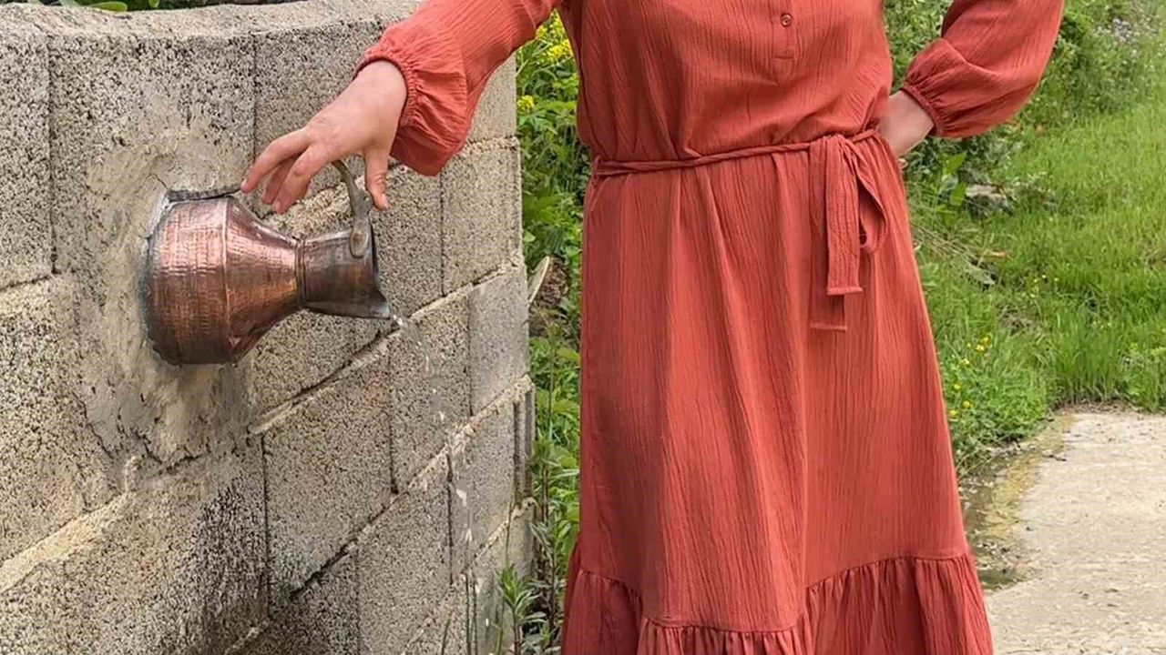 Rizeli'nin güğümden çeşmesi ilgi çekiyor