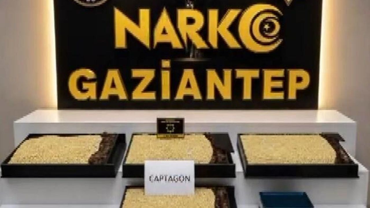 Gaziantep'te sanayi tipi mutfak araçlarına gizlenmiş 400 bin Captagon hap ele geçirildi