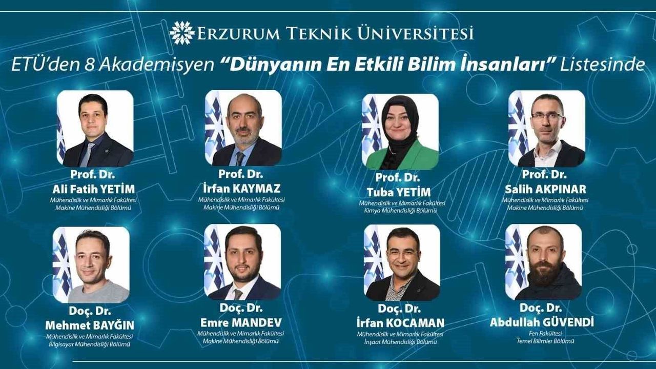 ETÜ'den 8 akademisyen 'dünyanın en etkili bilim insanları' listesinde