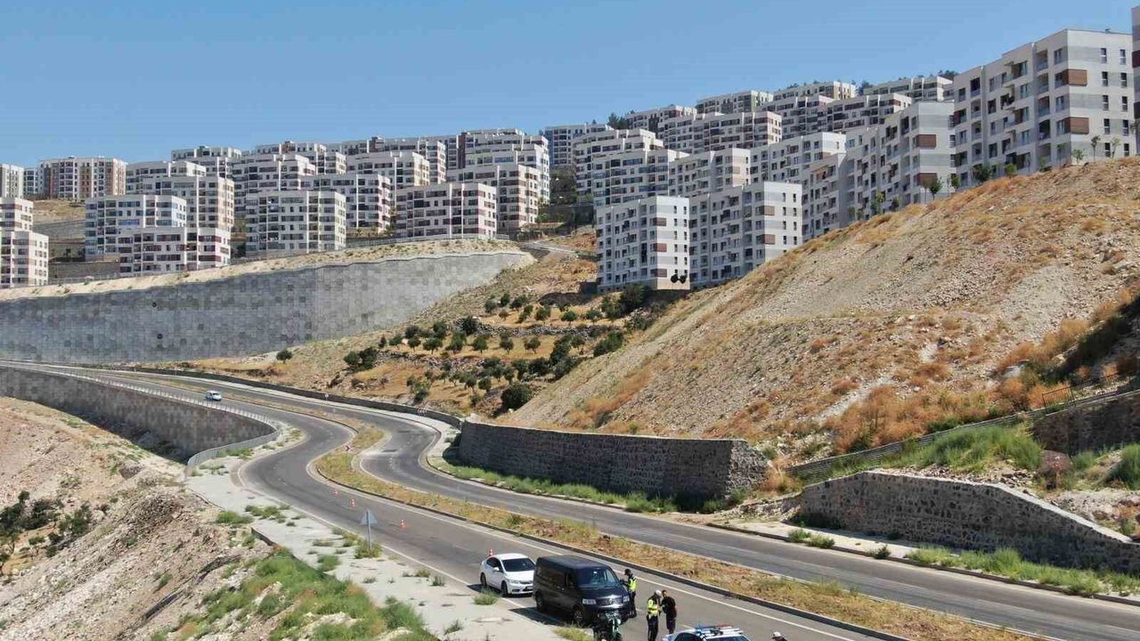 Kilis'te dron destekli trafik denetimi