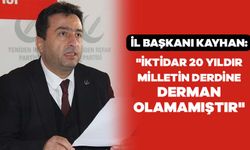 İl Başkanı Kayhan: "İktidar 20 yıldır milletin derdine derman olamamıştır"