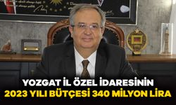 Yozgat İl Özel İdaresinin 2023 yılı bütçesi 340 milyon lira