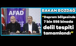 Bakan Bozdağ: “Deprem bölgesinde 7 bin 598 binada delil tespiti tamamlandı”