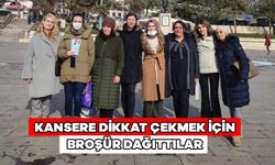 Kansere dikkat çekmek için broşür dağıttılar