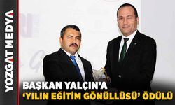 Başkan Yalçın’a ‘Yılın Eğitim Gönüllüsü’ ödülü verildi