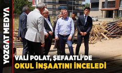 Vali Polat, Şefaatli'de yapımı devam eden okul inşaatını inceledi