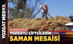 Yozgatlı çiftçilerin saman mesaisi