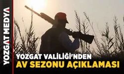 Yozgat Valiliği'nden av sezonu açıklaması