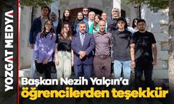 Başkan Nezih Yalçın’a öğrencilerden teşekkür