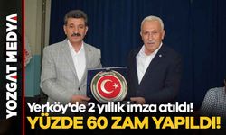 Yerköy'de 2 yıllık imza atıldı! Yüzde 60 zam yapıldı