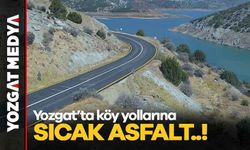 Yozgat'ta köy yollarına sıcak asfalt!