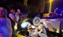 Kağızman’da otomobil takla attı: 2 yaralı
