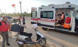 Keşan’da devrilen motosikletten düşen 2 kişi yaralandı