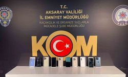 Aksaray’da KOM ekiplerinden kaçak telefon operasyonu