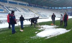 Dışarısı bembeyaz kar, içerisi yemyeşil bir saha