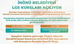 İnönü’de LGS’ye hazırlanan öğrencilere ücretsiz kurs açılıyor