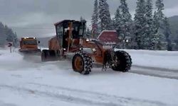 Kastamonu’nun yüksek kesimlerinde kar yağışı etkili oldu