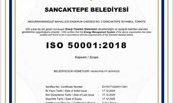 Sancaktepe Belediyesine enerji 50001 yönetim sistemi sertifikası verildi