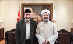 Diyanet İşleri Başkanı Erbaş, Filistinli Alimler Birliği Başkanı Tekruri’yi kabul etti