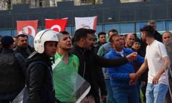 Amatör maçta taraftarlar birbirine girdi, polis güçlükle ayırdı