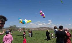 Uçurtma şenliği ile gökyüzü renklendi