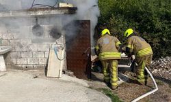 Gönen’de mermer atölyesinde çıkan yangın kısa sürede söndürüldü