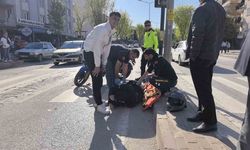 Kazaya yapan motosikletteki 2 kişi yaralandı
