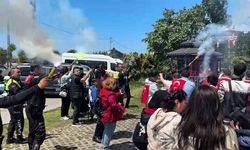 Temsili asker uğurlama konvoyu duygulandırdı