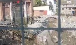 Hakkari’de adliye binasının girişinde çökme