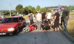 Hisarcık’ta otomobil ile motosikletle çarpıştı: 1 yaralı