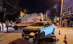 Otomobil ile motosiklet çarpıştı: 1 ağır yaralı