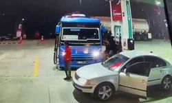 Sürücülerin güzergah kavgası kamerada