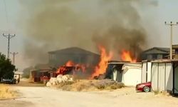 Kahramanmaraş’ta samanlık yangını