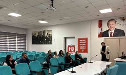 Muğla 112 Acil Çağrı Merkezi çalışanlarına doğru beslenme ve duruş teknikleri anlatıldı