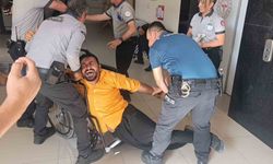 Yangın tahliyesinde hasta ve yakını rolündeki hastane çalışanlarından ’Oscar’lık performans