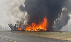 ABD'de havaalanına iniş yapan özel jet düştü