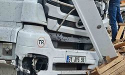 Adilcevaz'da tavuk eti yüklü tır kaza yaptı: Sürücü yaralandı, tavuklar çevreye dağıldı