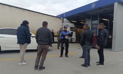 Araç muayene istasyonundaki vatandaşlar bilgilendirildi