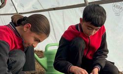 Arıcak'ta minik eller toprakla buluştu